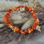 Koralit Splitterarmband im Naturarrangement mit Getreide und Trockenblumen